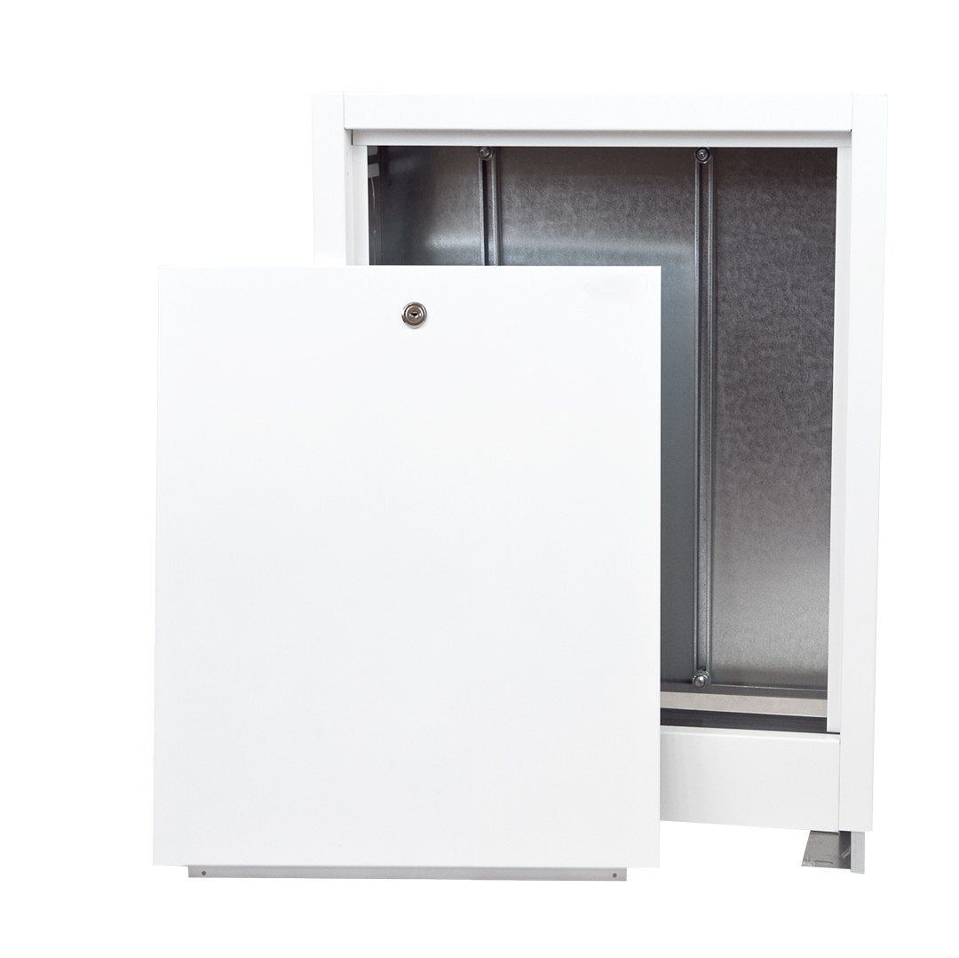 Warm Grid Manifold Cabinets