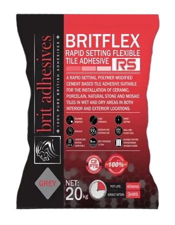 Warm Grid BritFlex Rapid RS Flexible Tile Adhesive