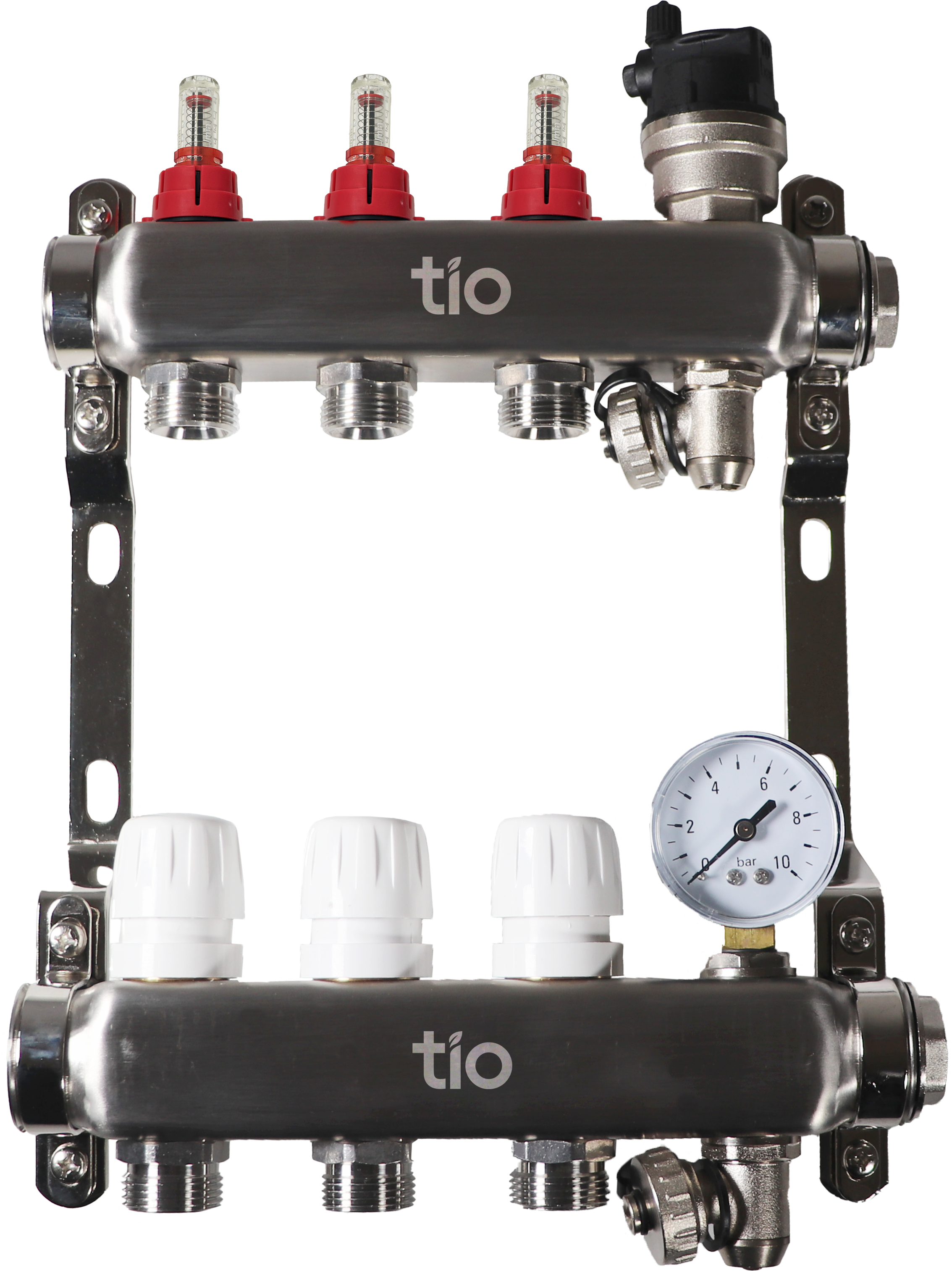 Warm Grid Pre-Assembled Manifold with Pressure Gauge & Auto Air Vent