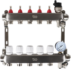 Warm Grid Pre-Assembled Manifold with Pressure Gauge & Auto Air Vent