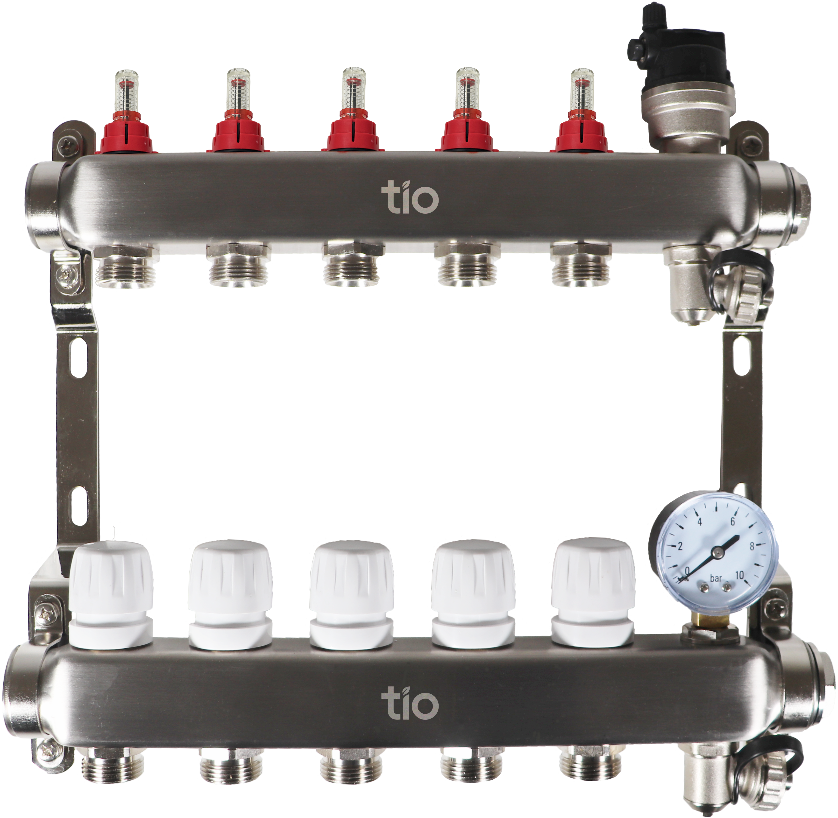Warm Grid Pre-Assembled Manifold with Pressure Gauge & Auto Air Vent