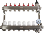 Warm Grid Pre-Assembled Manifold with Pressure Gauge & Auto Air Vent