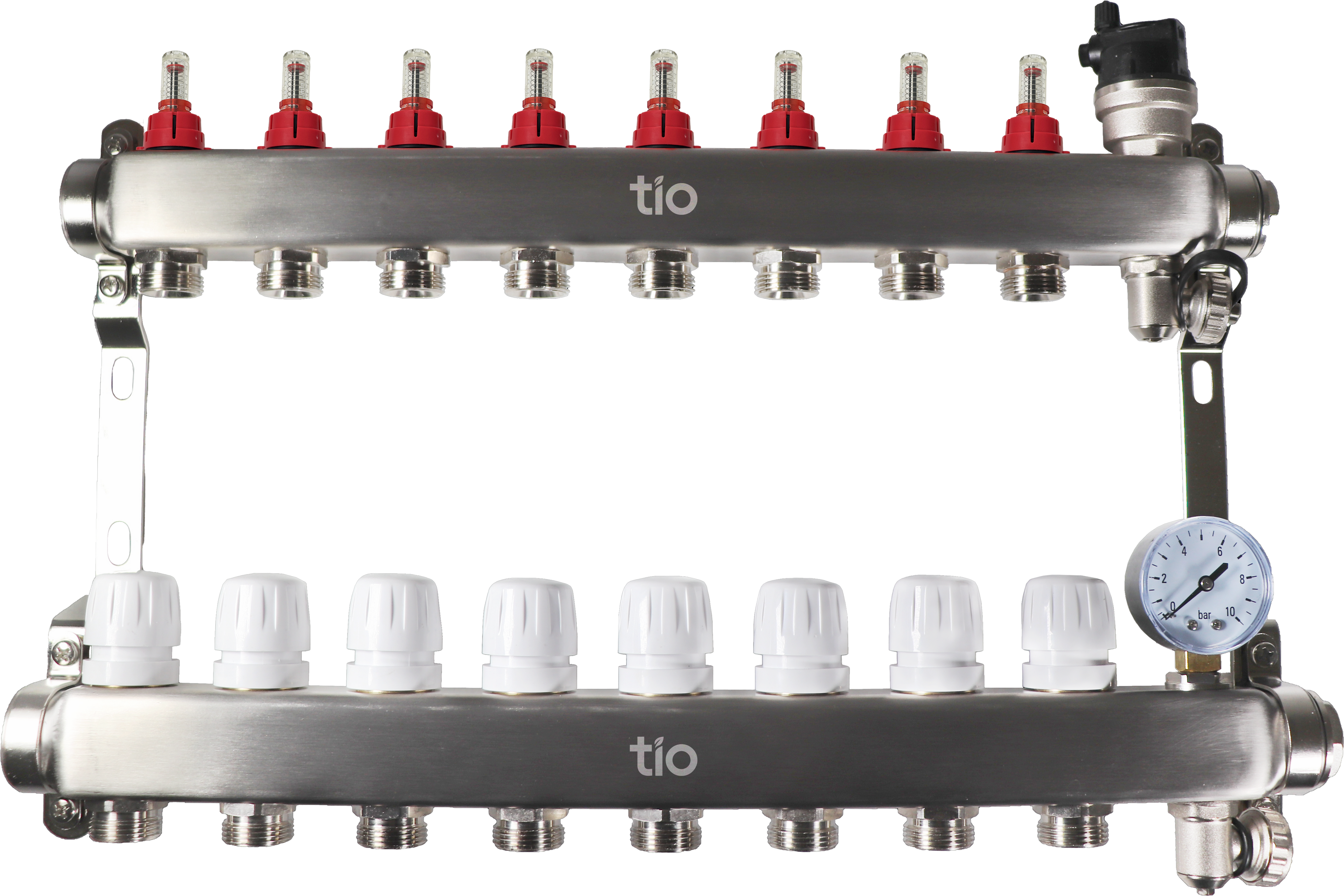 Warm Grid Pre-Assembled Manifold with Pressure Gauge & Auto Air Vent