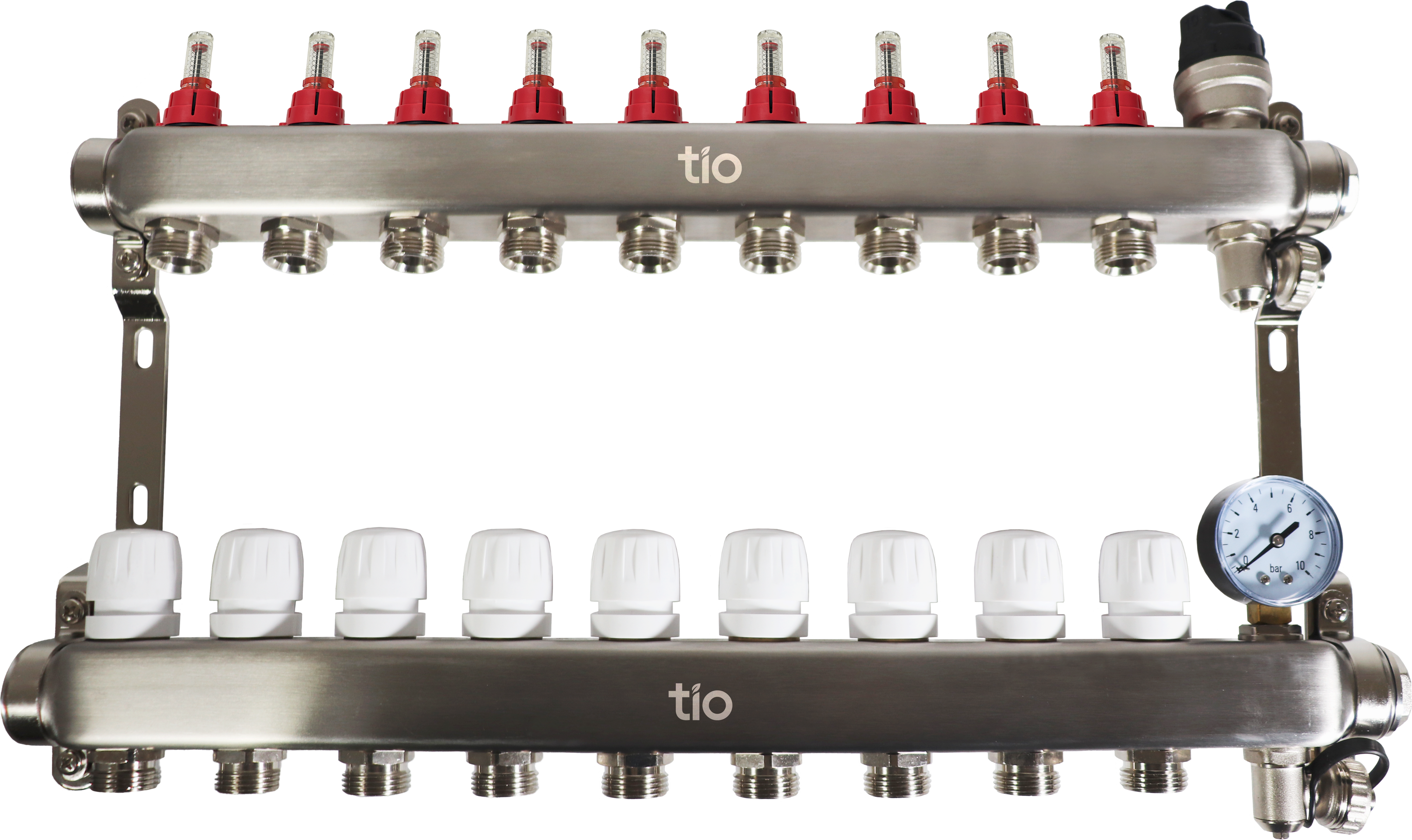 Warm Grid Pre-Assembled Manifold with Pressure Gauge & Auto Air Vent