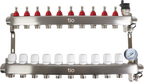 Warm Grid Pre-Assembled Manifold with Pressure Gauge & Auto Air Vent