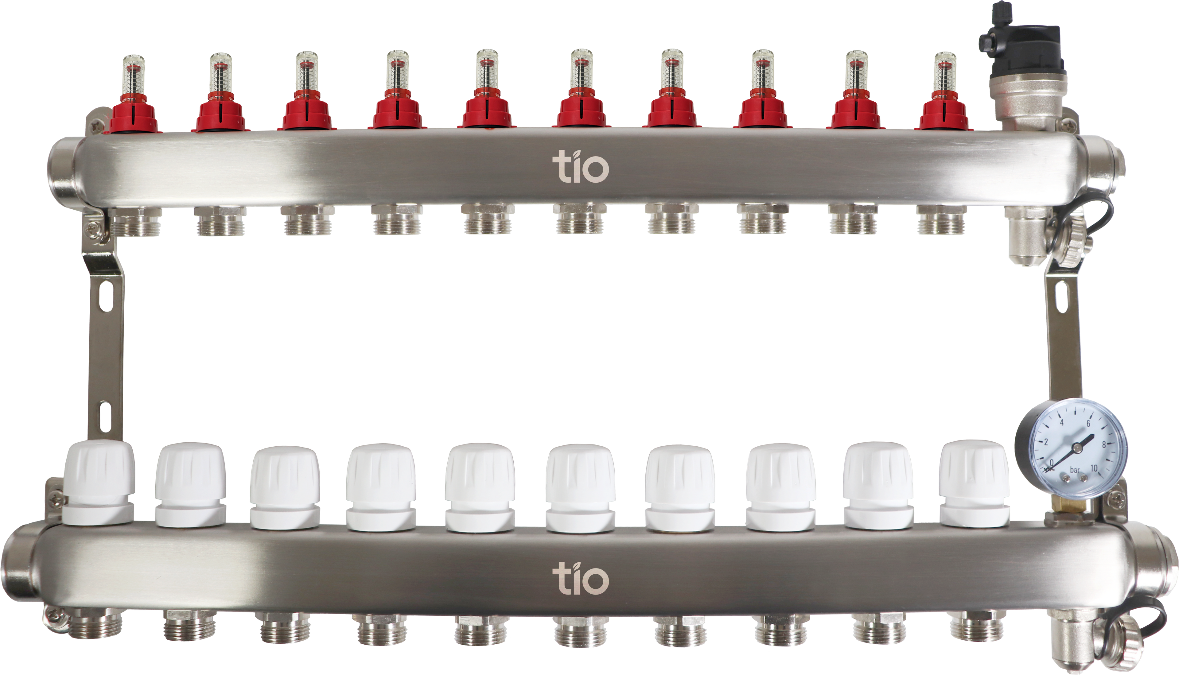 Warm Grid Pre-Assembled Manifold with Pressure Gauge & Auto Air Vent