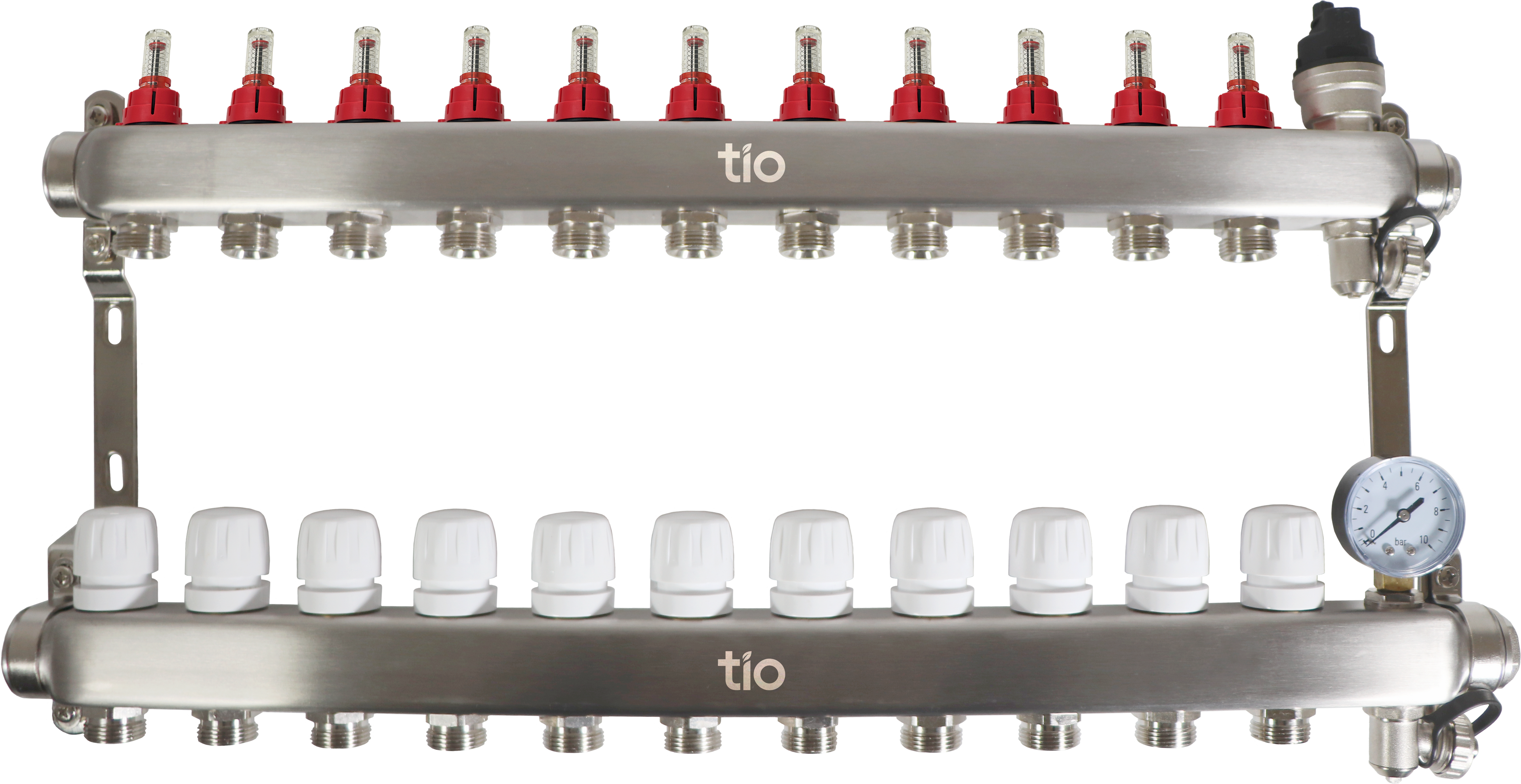 Warm Grid Pre-Assembled Manifold with Pressure Gauge & Auto Air Vent